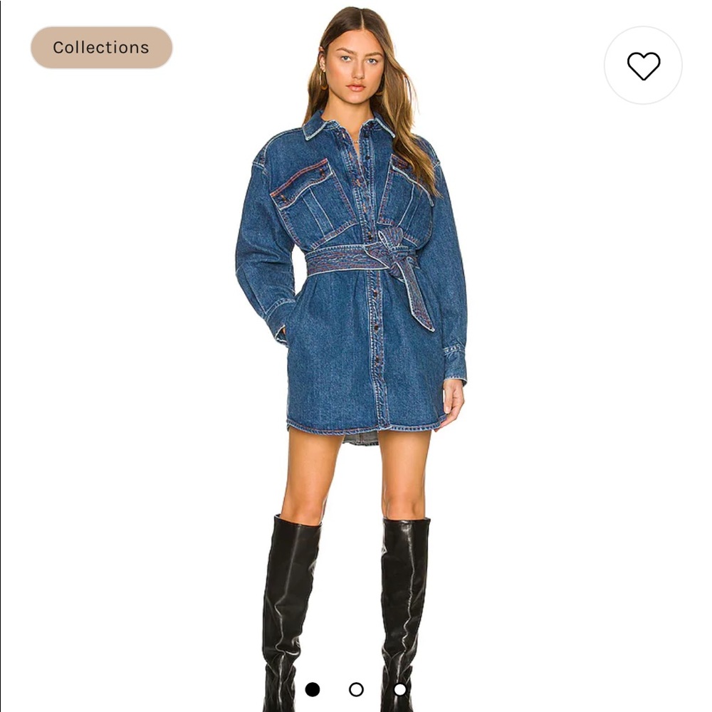 Skylar tunic denim dress in indigo rinse wash